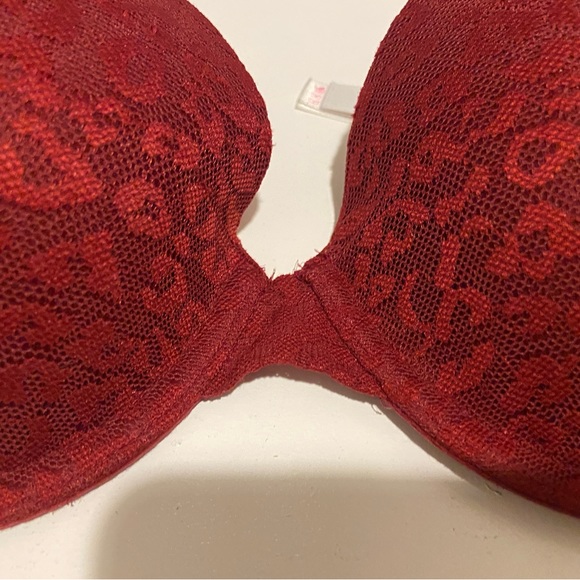 PINK | Victoria’s Secret Wear Everywhere T-Shirt Lightly Lined Red Bra | 36C - Picture 12 of 12
